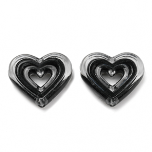 Kraal Acryl Zwart 23x20mm