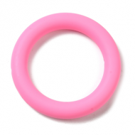 Bijtring Siliconen Roze 65mm