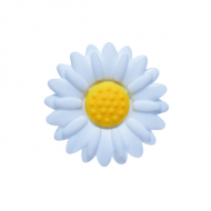 Kraal Daisy Siliconen 22mm Wit