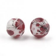 Kralen Glas 6mm Gemengd Rood