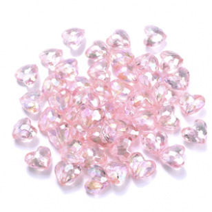 Kraal Acryl Hart Facet Rainbow