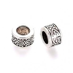 Kraal Zilver 8x5mm Alloy