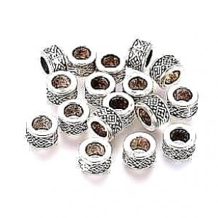 Kraal Zilver 8x5mm Alloy