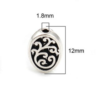 Kraal Filligrain ovaal 12x10mm