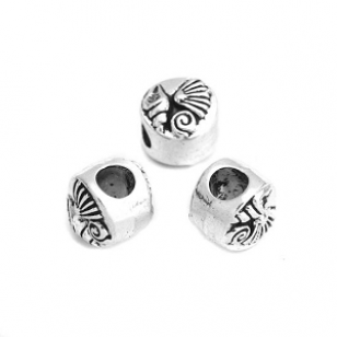 Kraal Schelpjes  Zilver 10mm