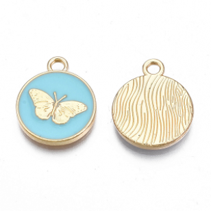 Bedel Vlinder Turquoise 15mm