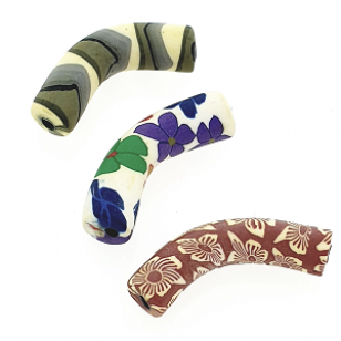 Polymeer Klei Tube Kraal  38x8mm