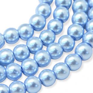 Glas Parel Kralen 8mm Lightblue