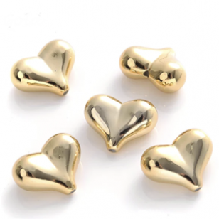 Kraal Hart Goud 17x21mm