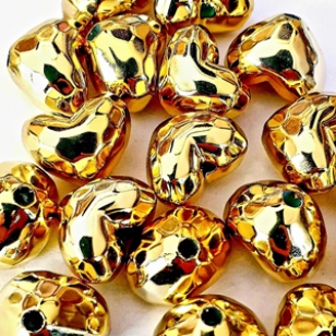 Kraal Acryl Gold Hart Facet