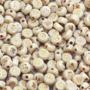 Acryl Letter Kralen 7mm Pastel #3