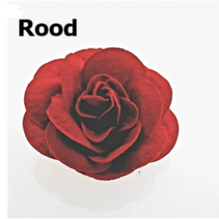 Vilten Bloem Roos Rood 8.5cm