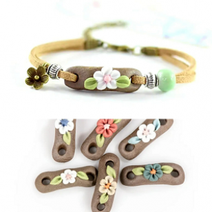 Tussenstuk Klei Bloem 30mm