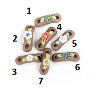 Tussenstuk Klei Bloem 30mm