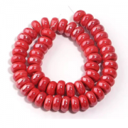 Kralen Keramiek Rood 9x5mm
