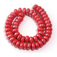 Kralen Keramiek Rood 9x5mm