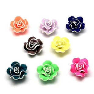 Kralen Roos Fimo 40mm