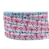 Lint 15mm Elastisch Flamingo