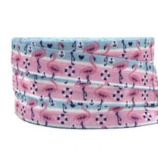 Lint 15mm Elastisch Flamingo