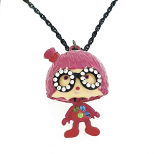 Ketting Bril Meisje Swarovski Roze