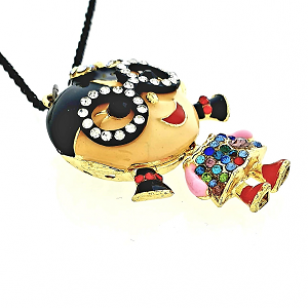 Ketting Meisje Roze Swarovski