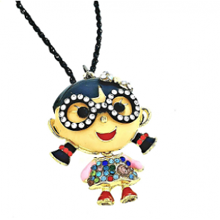 Ketting Meisje Roze Swarovski