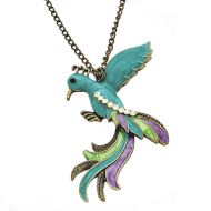 Ketting Emaille Paradijs Vogel