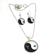 Ketting Set Poes Ying&Yang