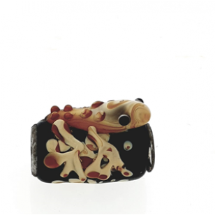 Kraal Lampwork Kikker Zwart