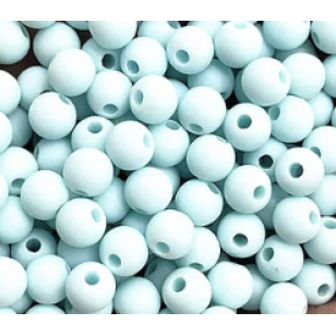 Kralen Acryl  Mat blauw 6mm 100x