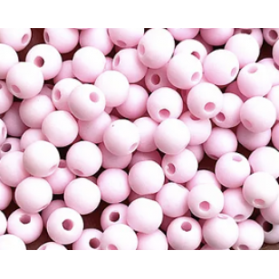 Kralen Acryl Mat roze 6mm-100x