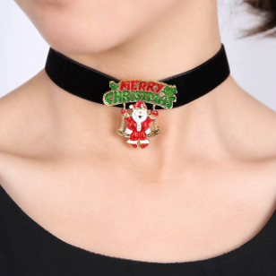 Ketting Choker Fluweel Kerst