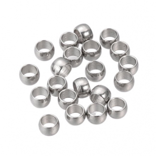 Knijpkralen RVS 3mm 20x