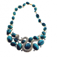 Collier & Oorbellen Slang Turkoois