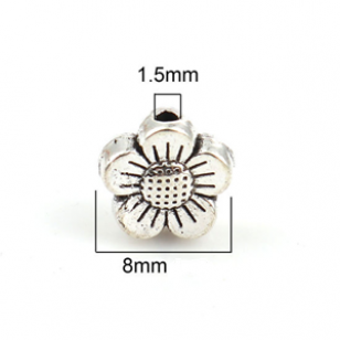 Kraal Spacer Bloem 8mm 5x