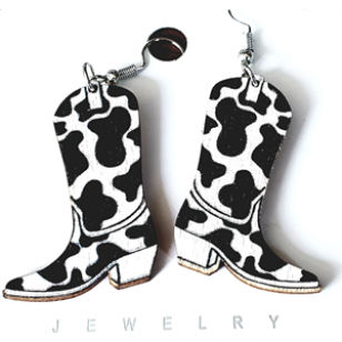 Oorbellen Cowboy-Laarzen hout