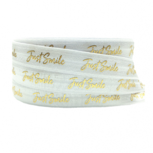 Elastisch Lint Just Smile Wit