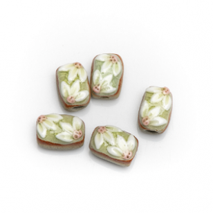 Kraal Aardewerk Bloem 20x15mm