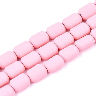 Hematiet Kralen Painted Pink 6x4mm