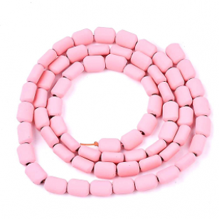 Hematiet Kralen Painted Pink 6x4mm