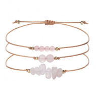 Armbandjes set Rose Quartz