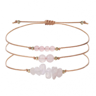 Armbandjes set Rose Quartz