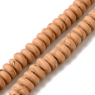 Kralen Goud Folie Polymeer 6x3mm