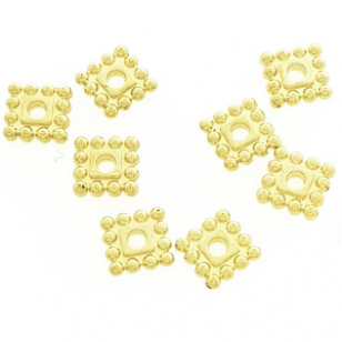 Kralen Metaal vierkant 30x Goud