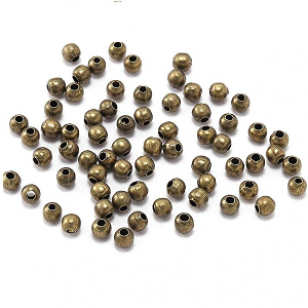 Kralen Brons 6mm 50stuks