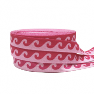 Elastisch Lint Wave Hotpink pmtr