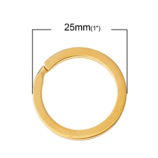 Sleutelhanger Ring Goud 25mm