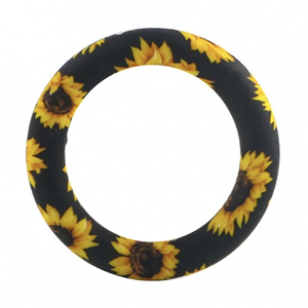 Bijtring Siliconen Zonnebloem 65mm