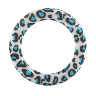 Bijtring Siliconen 65mm Dierenprint