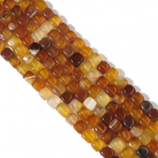 Kralen Agate 8x8mm Bruin 48x